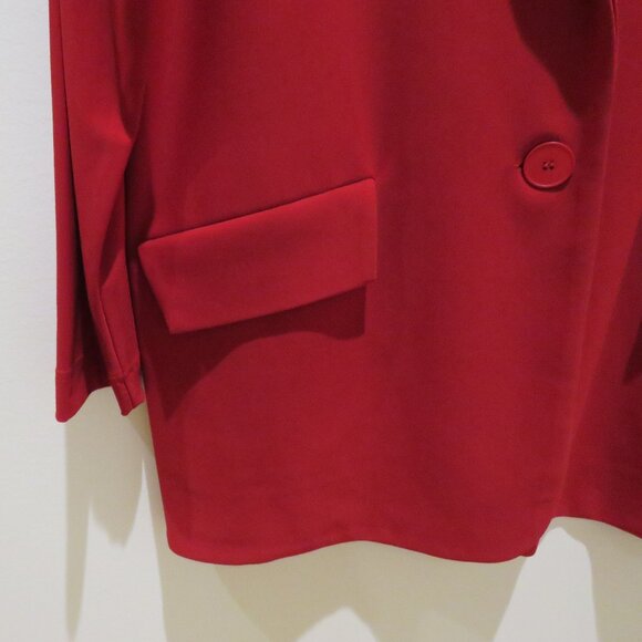 SYMPLI The Blazer in Red Stretch Jersey Lagenlook Comfort Travel Size US 12 NWT - Picture 5 of 13